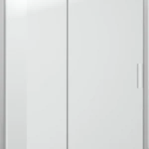 Porte coulissante Alterna costa, pour niche Noir mat Verre clair Commande En Gros